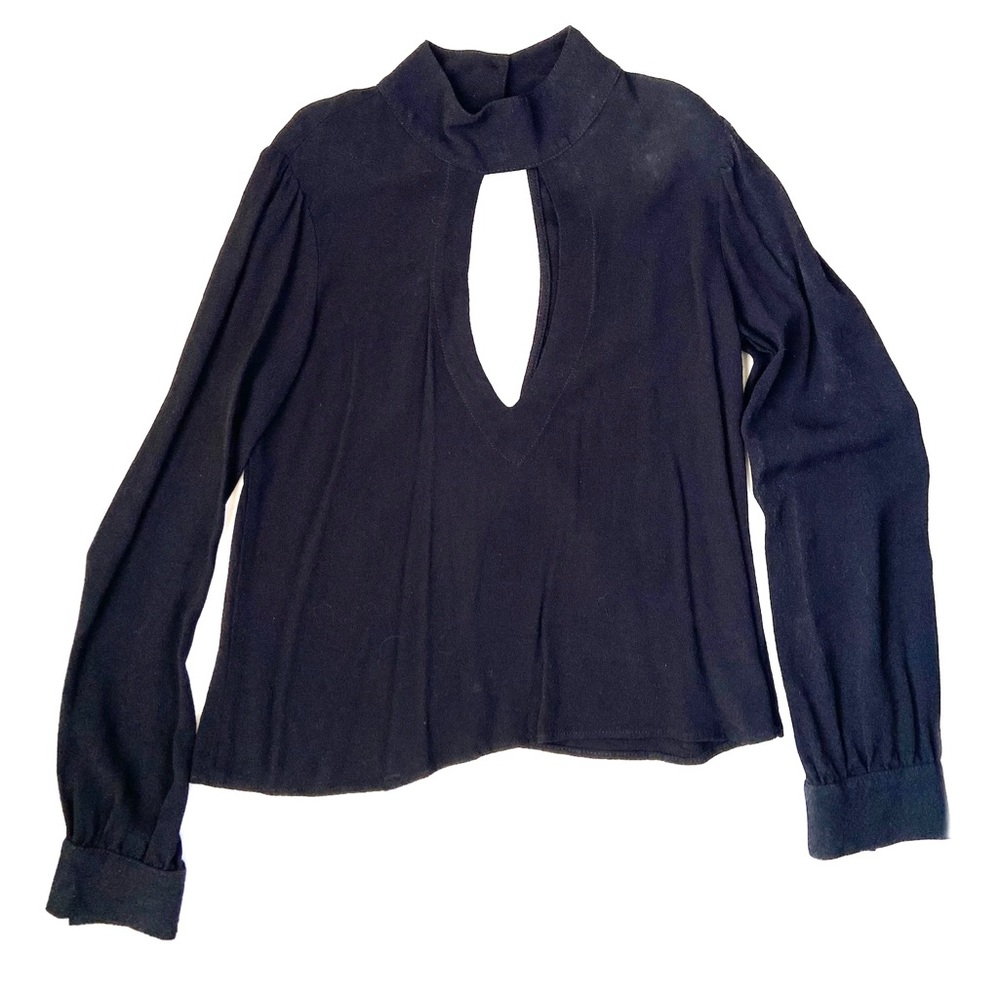Flynn Skye Leah Black High Neck Long Sleeve Top - Picture 7 of 8